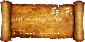 Szőke Feliciána névjegykártya