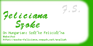 feliciana szoke business card
